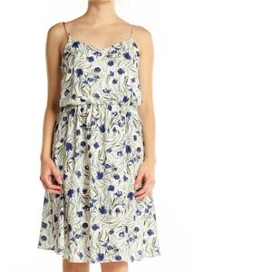 Zara Floral Spaghetti Strap Sundress Crepe Xs Day Dress